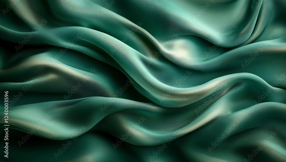 Emerald Silk Drapery: Luxurious Teal Fabric Texture Emerald Silk Drapery: Luxurious Teal Fabric Texture