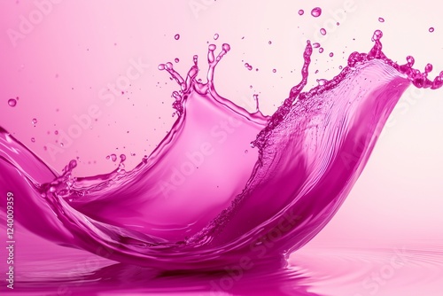 Sharp magenta liquid bursts frozen in angular mid-air patterns.