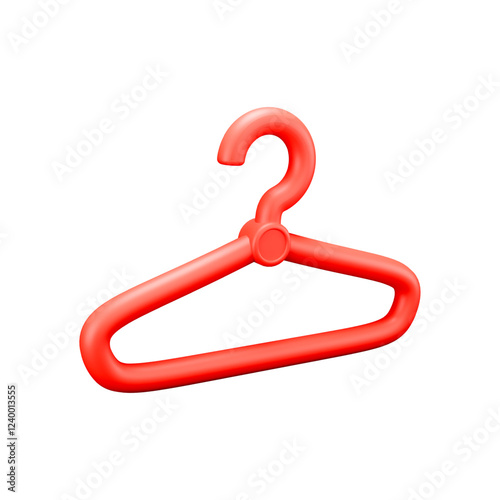 a 3d rendered illustration of red hanger
