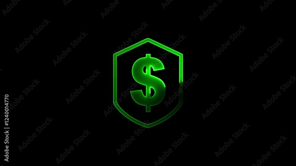 neon dollar icon and shield isolated.save money icon, salary money, invest finance, Alpha channel. neon dollar icon and shield isolated.save money icon, salary money, invest finance, Alpha channel.