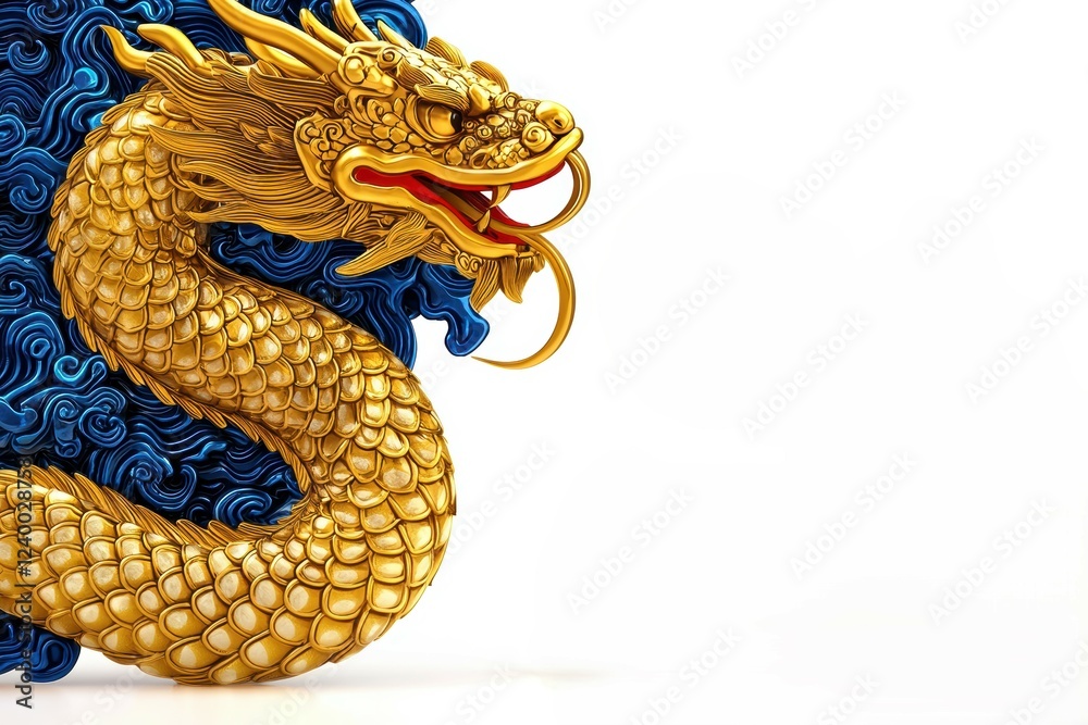 Fototapeta premium Exquisite chinese snake pendant with gemstone accents cultural art ornate design stylish showcase