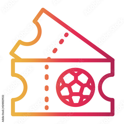ticket Line Gradient Icon