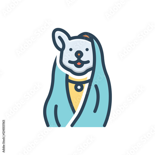 Color illustration icon for grooming