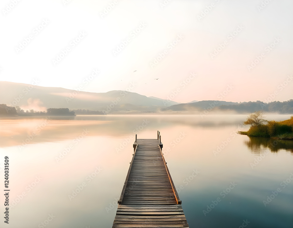 Fototapeta premium A Dreamlike Lakeside Escape