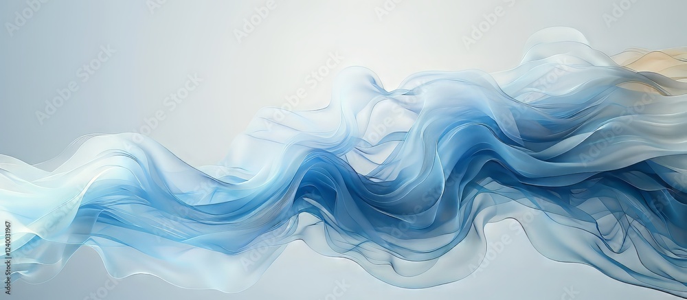 Abstract flowing soft waves in gentle blue hues with smooth textures Abstract flowing soft waves in gentle blue hues with smooth textures