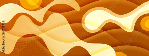 Orange gradient abstract background with fluid shapes for web design, creative projects, and art inspiration.