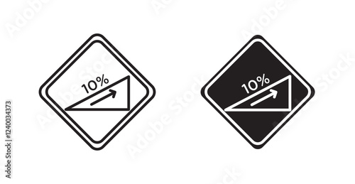 Steep slope ahead signs graphics vectors designs