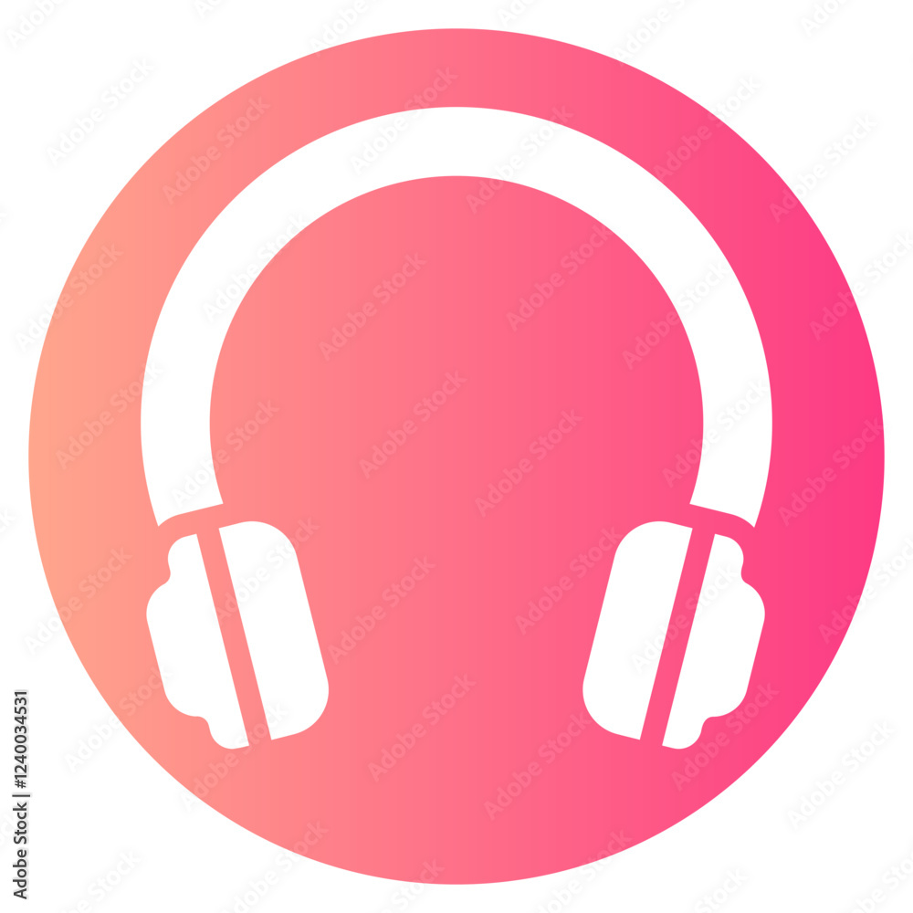 headphone gradient icon headphone gradient icon