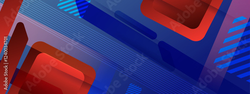 blue and red dynamic gradient abstract background in bold red and blue tones, ideal for business presentations, technology themes, or creative digital projects