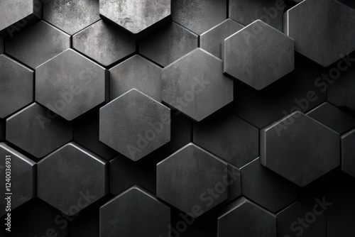 Minimalistic Hexagonal Monochrome Honeycomb Background Soft Lighting
