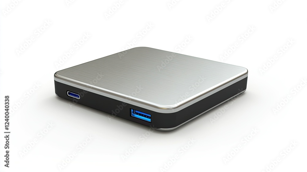 Sleek Portable External Hard Drive with USB Connectivity Options Sleek Portable External Hard Drive with USB Connectivity Options