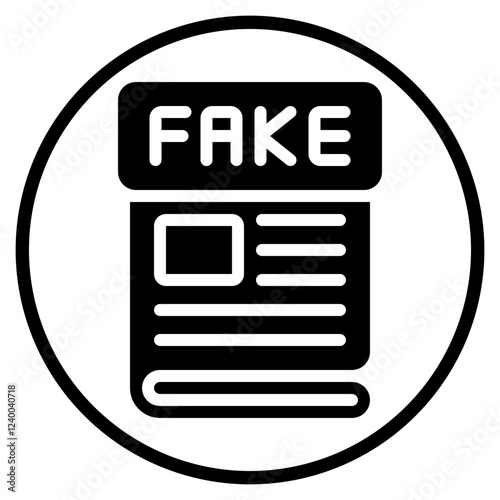 fake news glyph icon