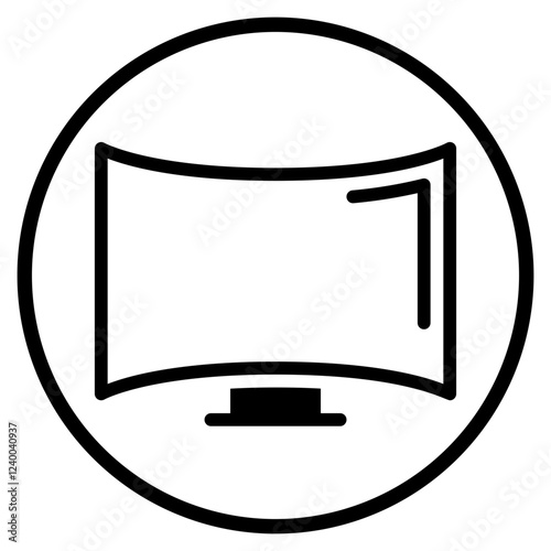 smart tv glyph icon