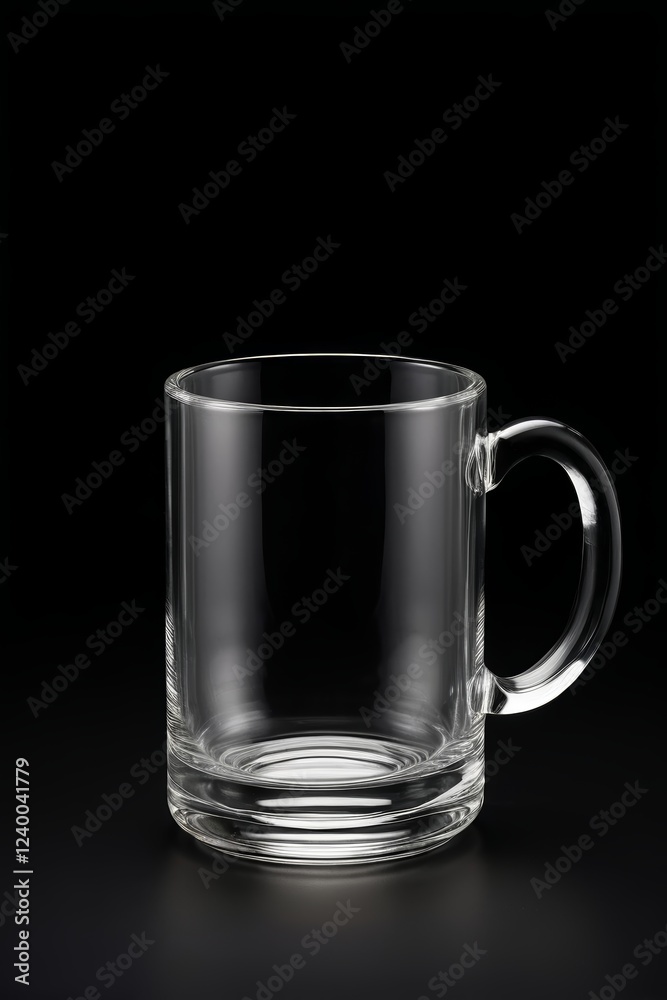 a close up of a glass mug on a black surface a close up of a glass mug on a black surface