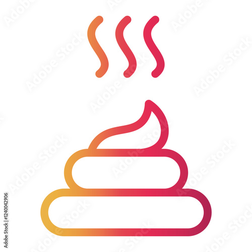 feces Line Gradient Icon