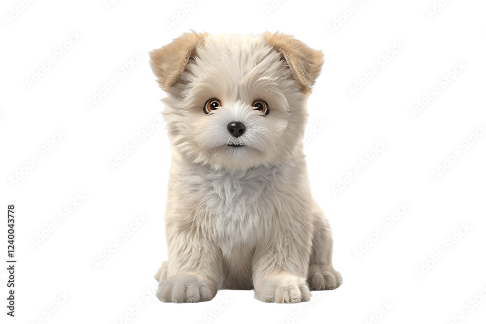 3D Puppy Dog Isolated on Transparent PNG Background 3D Puppy Dog Isolated on Transparent PNG Background