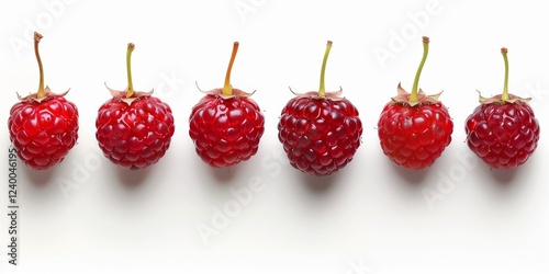 red cherries isolated on white