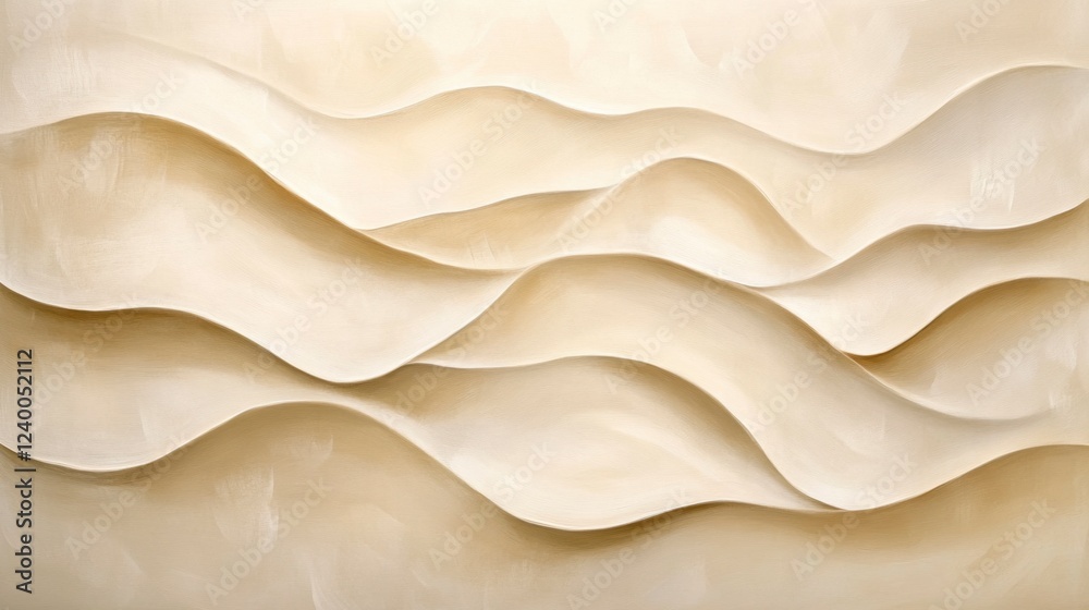 Obraz premium Textured abstract mimicking sand dunes, with soft beige tones and smooth gradients
