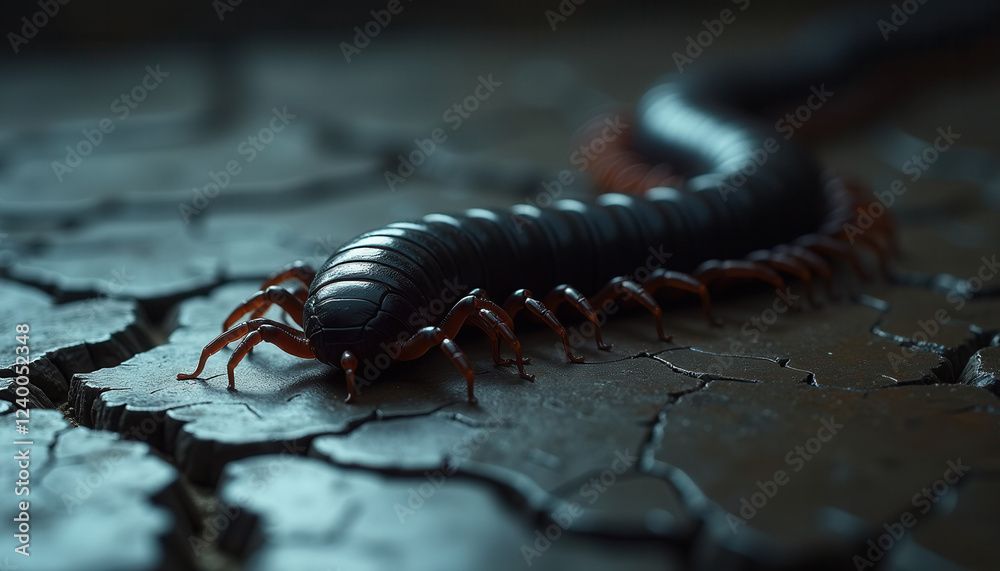 Fototapeta premium Menacing Scorpion in Low-Key Lighting