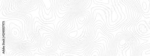 Modern Geometric Map Design Incorporating Topographical Lines, Sea Maps, and Mounted Area Spaces for a Clean White Background
