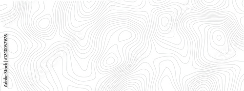 Modern Geometric Map Design Incorporating Topographical Lines, Sea Maps, and Mounted Area Spaces for a Clean White Background
