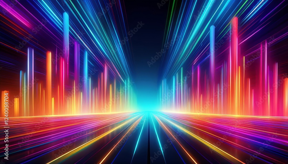 Neon gaming geometric abstract glowing style banner for advertising and promotion background wallpaper Neon gaming geometric abstract glowing style banner for advertising and promotion background wallpaper