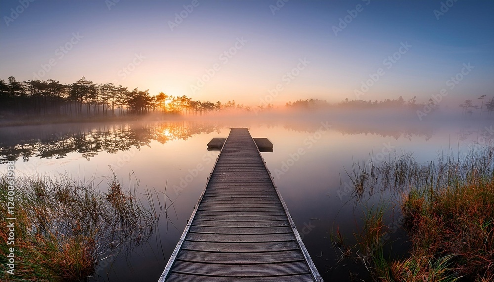 Fototapeta premium sunrise over the river