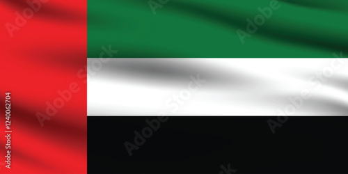 Arab Emirates flag official colors and proportion digital vector illustration. Pleated flag. Free Download Arab Emirates flag official colors and proportion digital vector illustration. Pleated flag. - GFXLoad