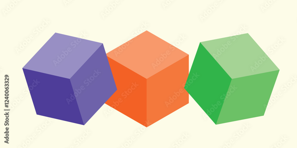 abstract colorful cube design abstract colorful cube design