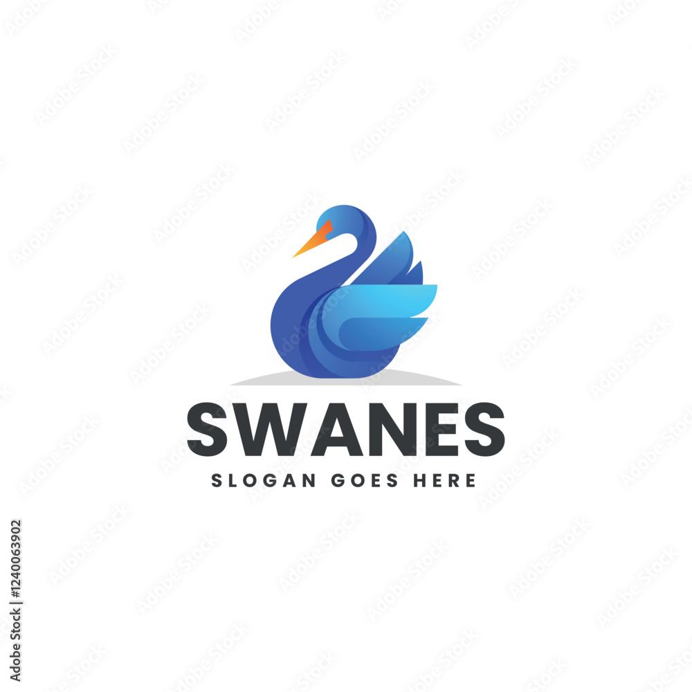 Fototapeta premium Swanes Gradient Colorful Logo
