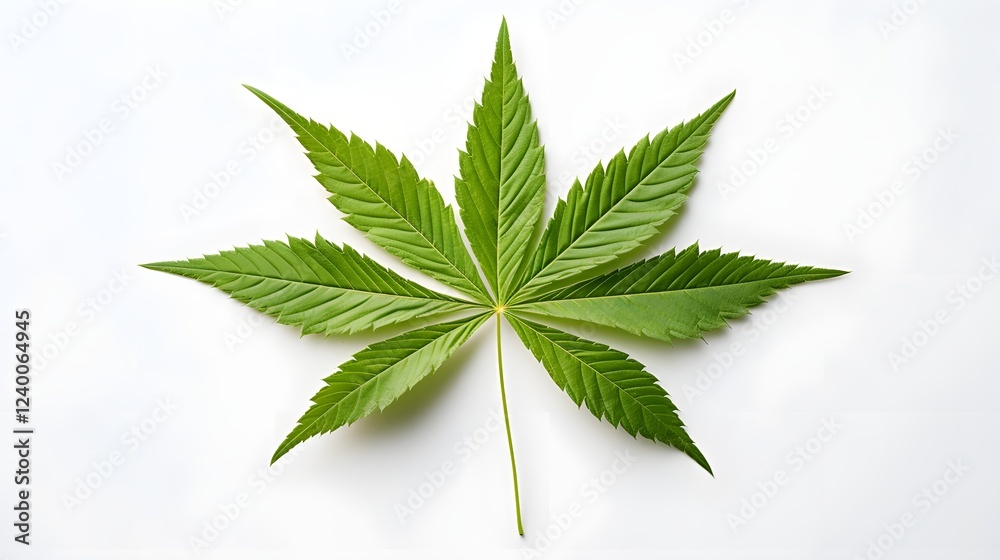 Minimalist graphic depiction of a single cannabis leaf against a clean crisp white background This simple botanical can be used for a variety of natural organic or health related design projects Minimalist graphic depiction of a single cannabis leaf against a clean crisp white background This simple botanical can be used for a variety of natural organic or health related design projects