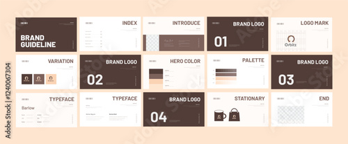 Brand strategy handbook. Visual identity framework. Logo application guide. Brand guideline template.