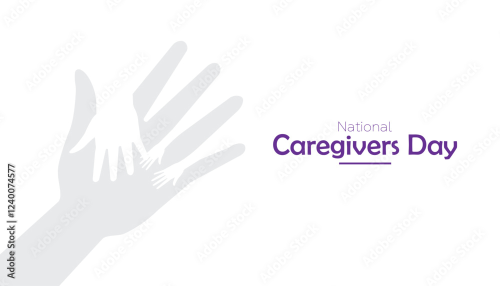 February is National Caregivers Day. Vector template Design for banner, greeting card, poster, prints, social media post ,flyer , T shirt with background. February is National Caregivers Day. Vector template Design for banner, greeting card, poster, prints, social media post ,flyer , T shirt with background.