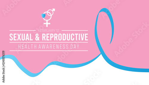 February is Sexual and Reproductive health awareness day. Vector template Design for banner, greeting card, poster, prints, social media post ,flyer , T shirt with background.