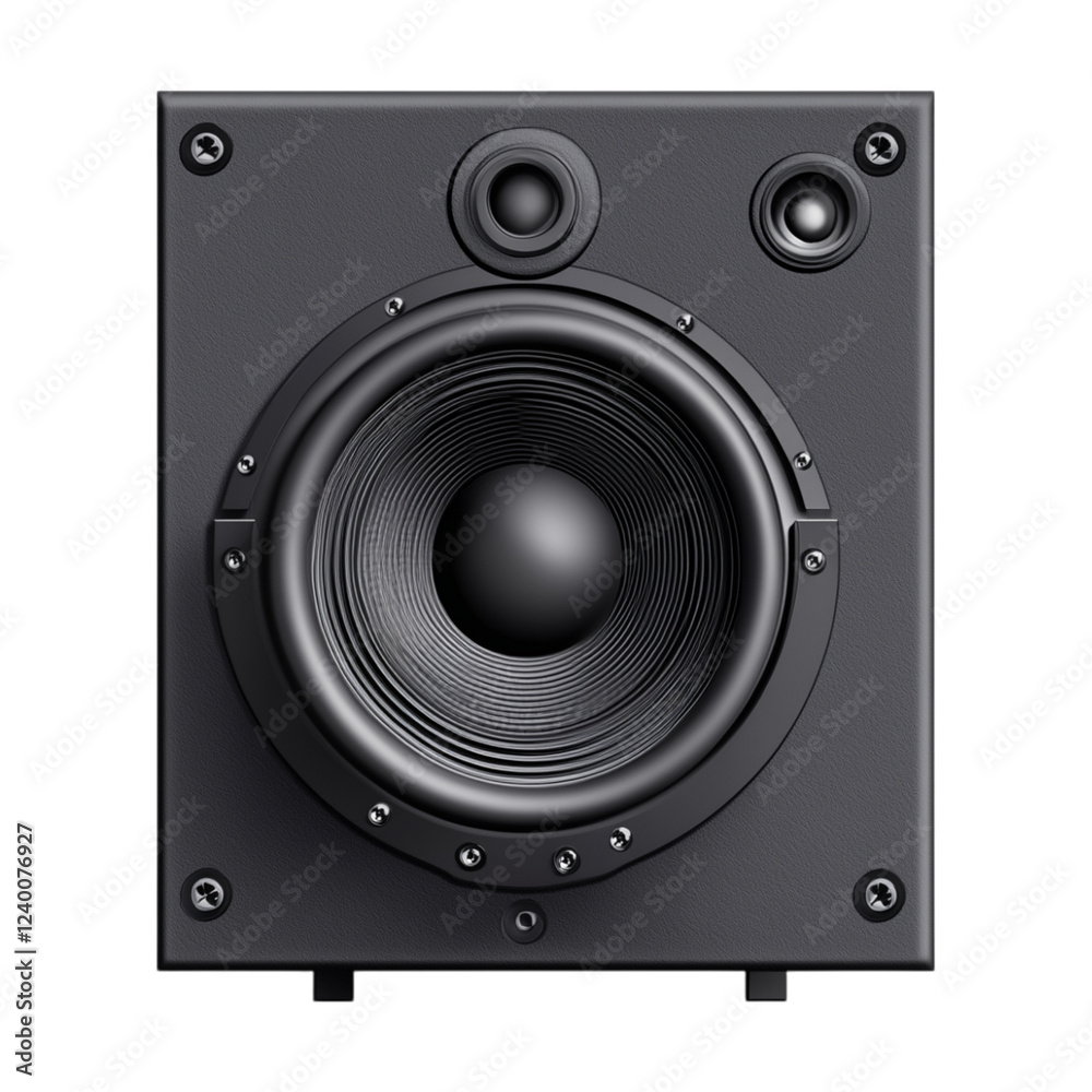 flat speaker isolated on transparent background, cut out flat speaker isolated on transparent background, cut out
