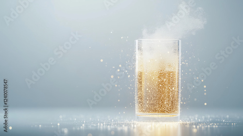 Fizzy Celebration: A glass ...