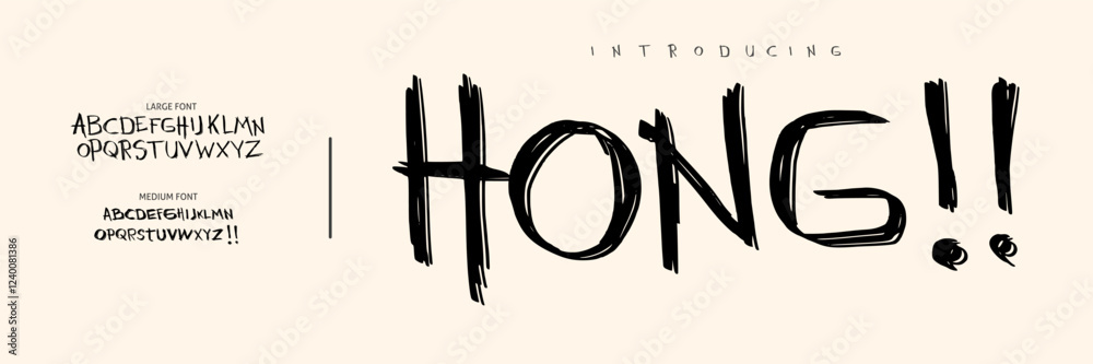 Children font. Classic Lettering Minimal artistic Designs. Typografi fonts regular vintage concept. vector illustration. Grunge Font. Rustic Font. Horor font.