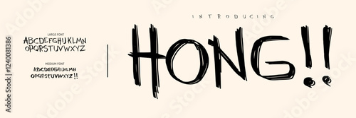 Children font. Classic Lettering Minimal artistic Designs. Typografi fonts regular vintage concept. vector illustration. Grunge Font. Rustic Font. Horor font.