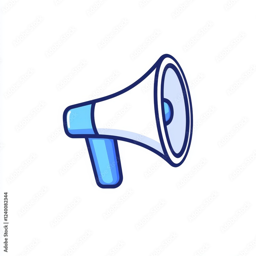 Cartoon megaphone icon, announcement, communication. Cartoon megaphone icon, announcement, communication.