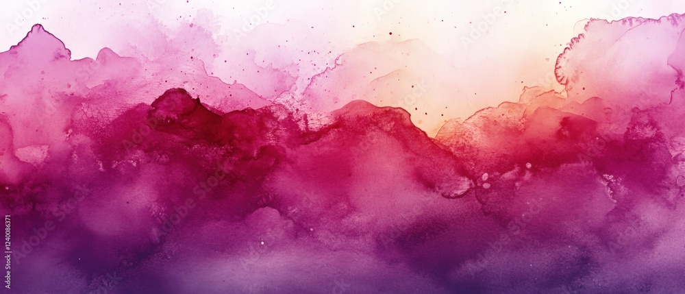 Abstract watercolor painting with flowing pink and purple hues creating a dreamy landscape Abstract watercolor painting with flowing pink and purple hues creating a dreamy landscape