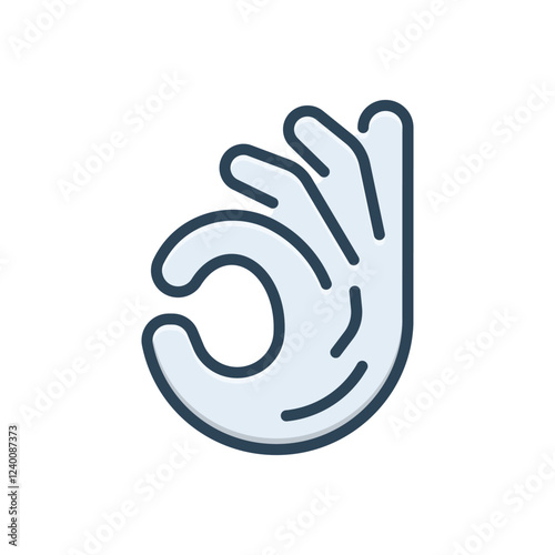 Color illustration icon for non verbal