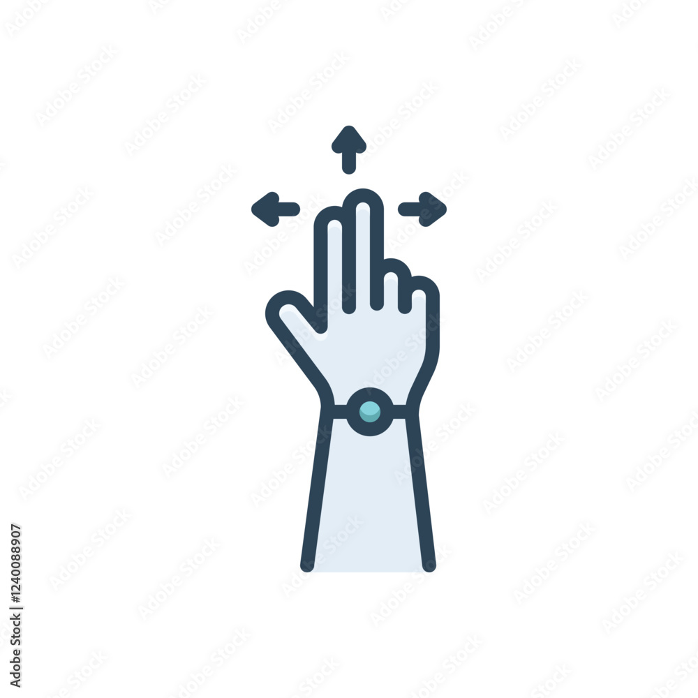 Fototapeta premium Color illustration icon for drag
