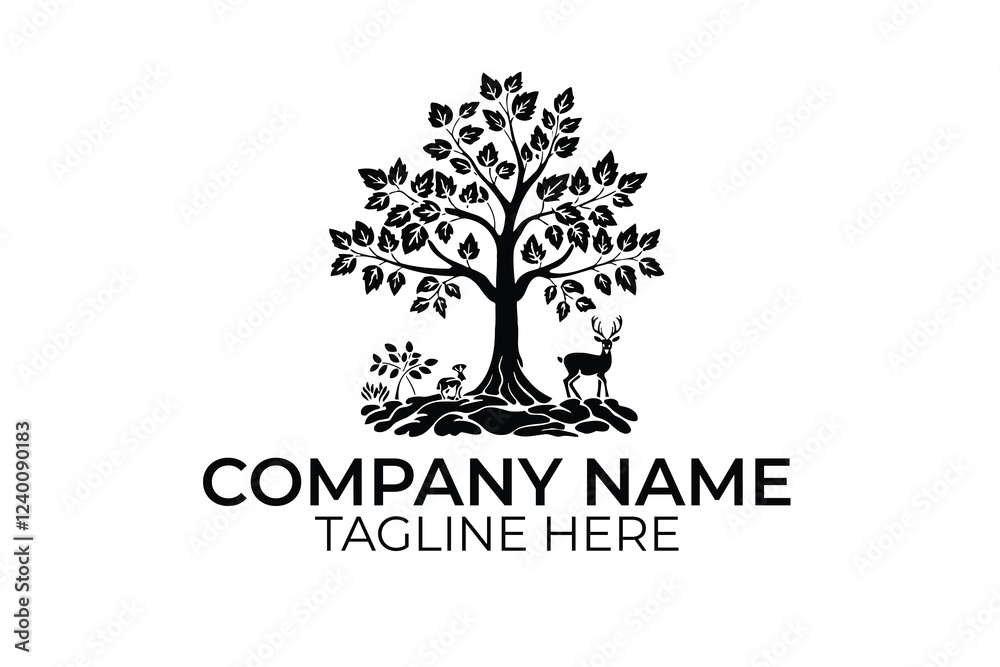 Obraz premium vector set of trees