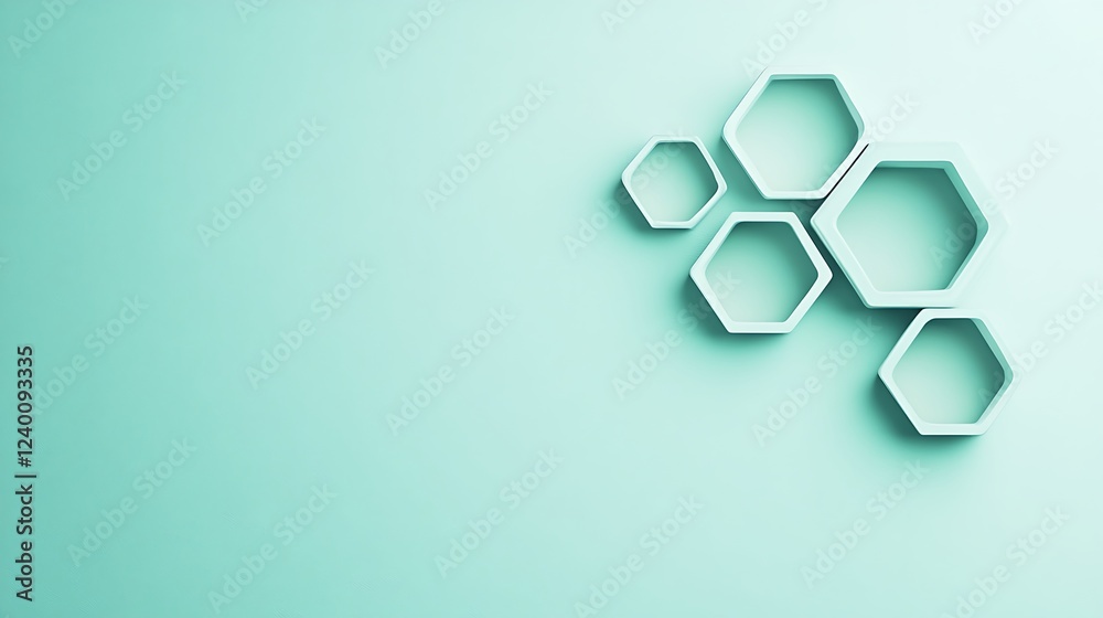 Abstract hexagons, pastel background, design Abstract hexagons, pastel background, design