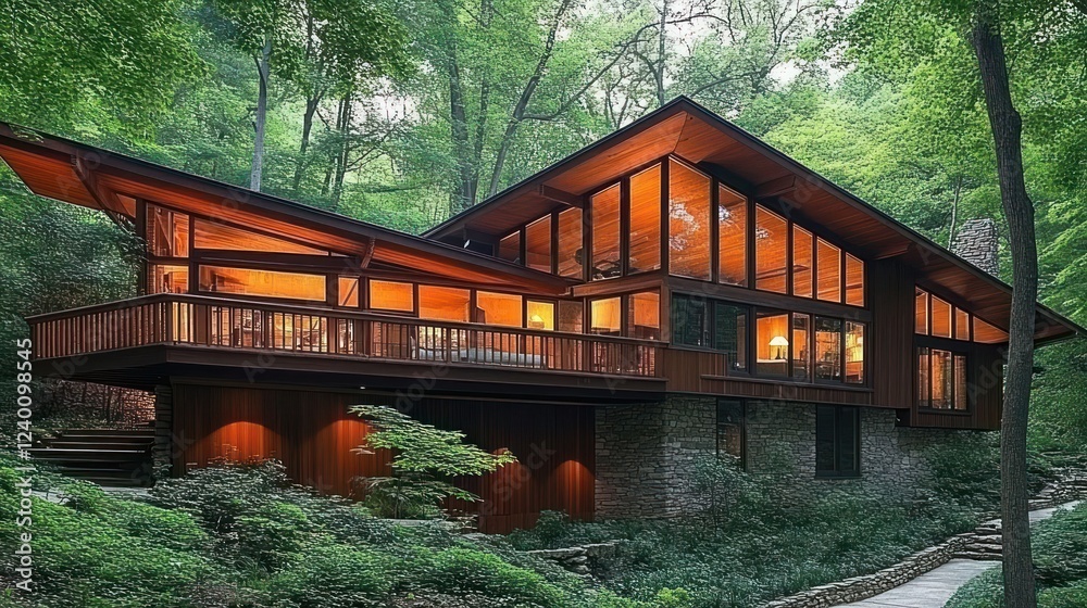 Mid-Century Modern Dream Home in a Lush Forest Setting Mid-Century Modern Dream Home in a Lush Forest Setting