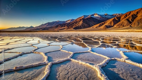 Minimalist Badwater Basin Salt Flats, Death Valley National Park, California