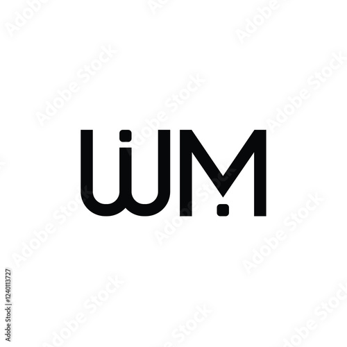 Free Download WM monogram logo design letter text name symbol monochrome logotype alphabet character simple logo - GFXLoad
