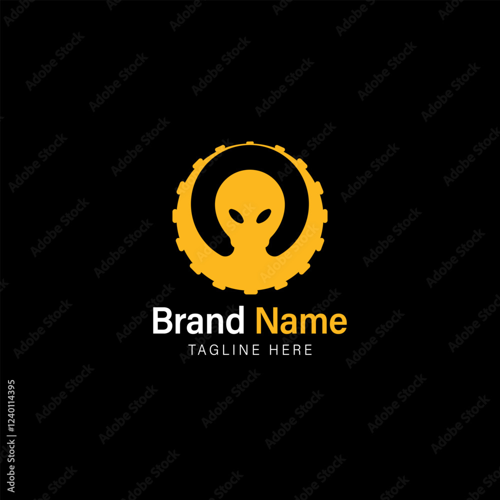 Fototapeta premium Octopus Gear Logo Design. Best for Mechanic and Tech Branding