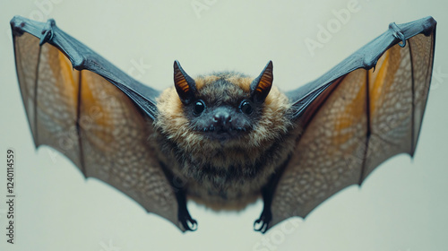 a bat with a long nose and brown wings