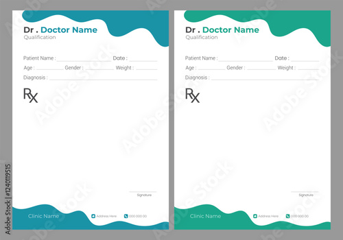  Doctor Medical Prescription Template letterhead design 


